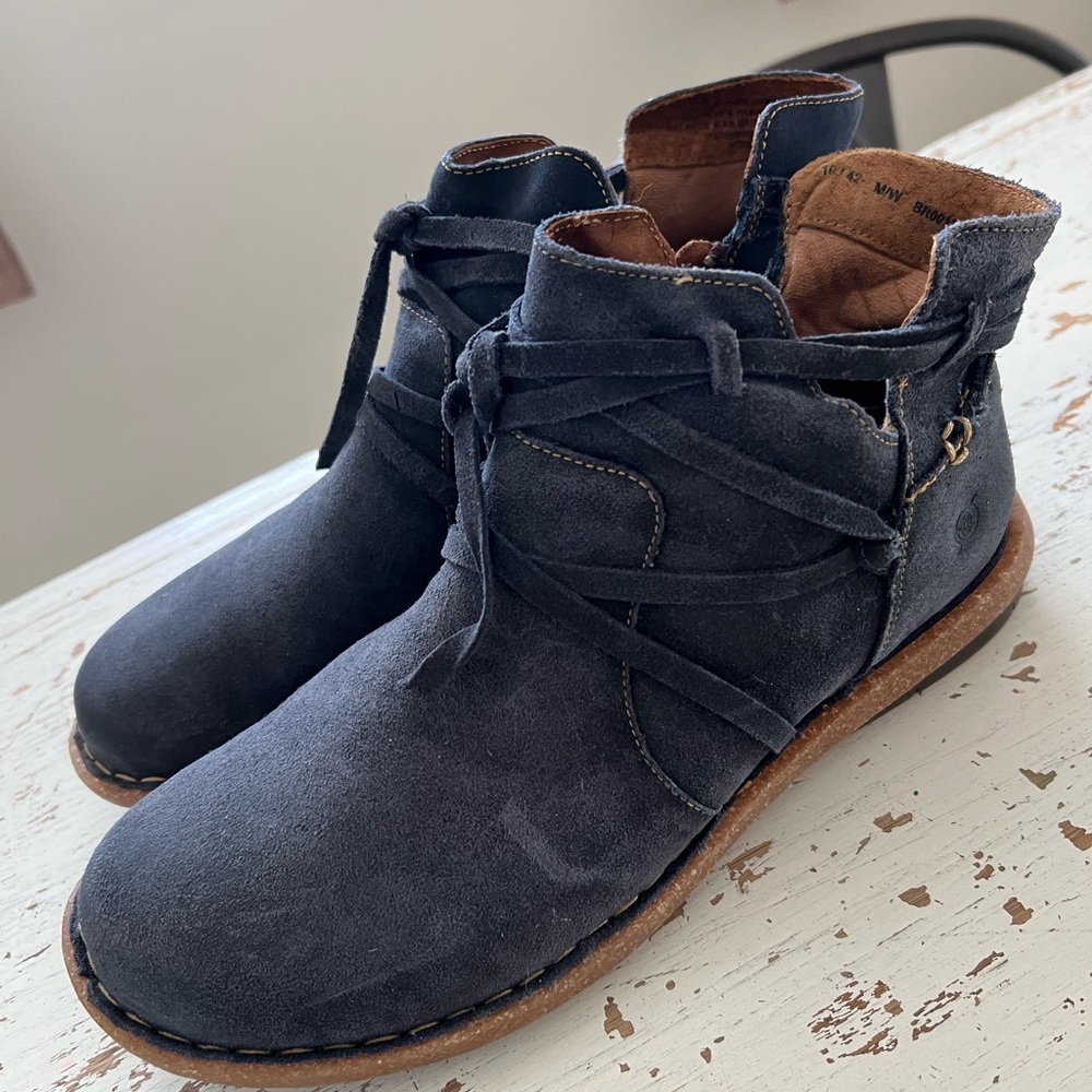 Born Dark Blue Ankle Boots